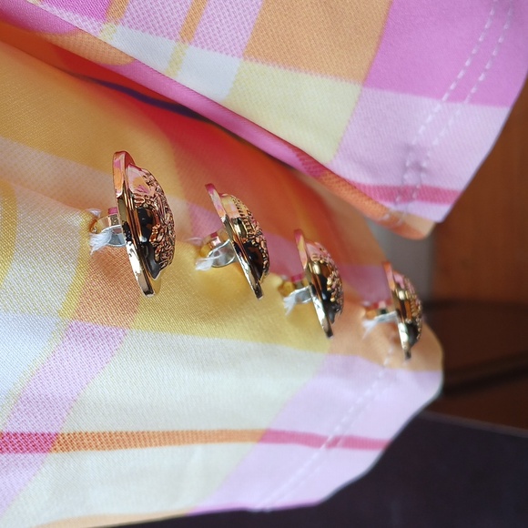 Colorful Plaid Women's Blazer - Picture 4 of 6